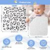 Msyxl White Leopard Print Hooded Towel - Ultra Soft & Absorbent Muslin Cotton Bath Towel for Babies, Toddlers, Newborn - Boys & Girls Essential 35"x35" view 4