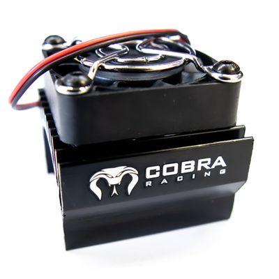 Cobra Racing's Black Motor Cooling Fan Fits 1/10 and 1/8 Models - 4x4 / 4WD Slash, Rustler, Stampede, Sledge, ARRMA, HPI, LOSI and May Others!