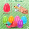 12 Pack Prefilled Easter Eggs with Toys, Animal Finger Puppets for Toddlers Easter Basket Egg Hunt Stuffers, Pre Filled Easter Eggs Fillers for Kids Gifts Party Favors, Goodie Bag Stuffer, Prizes view 2