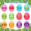 12 Pack Prefilled Easter Eggs with Toys, Animal Finger Puppets for Toddlers Easter Basket Egg Hunt Stuffers, Pre Filled Easter Eggs Fillers for Kids Gifts Party Favors, Goodie Bag Stuffer, Prizes view 4