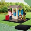 BOUTICOL Outdoor Playhouse Mat - 57'' x 57'' Portable Outdoor Playhouse Activity Rug with Non Slip Backing Outside Game House Play Mat Playhouse Pad Rug for Outdoor Home Floor view 4