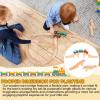 JarThenaAMCS 24Pcs Wood Train Track Expansion Set - Wooden Train Track Connectors & Adapters - Train Bridges & Straight Tracks - Accessories for Most Major Toy Trains - Railway view 4