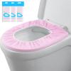 20 Pack Disposable Toilet Seat Cover Waterproof Non-Woven Fabric, Disposable Toilet Seat Covers for Travel, Disposable Seat Covers for Outing Hotel Hospital Public Toilet (Double Layer Pink) view 1