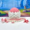 3D Printed Dragon with Dragon Egg, 8.5 Inches White and Pink Axolotl Fidget Dragon Toy, Fidget ADHD Autism Toy, Executive Desk Toy D075-WPE view 1