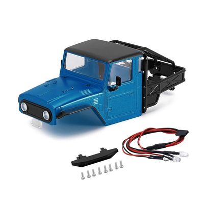 DUHWQ IR40 Hard Body Shell and Cage Compatible with 1/18 Scale RC Crawler Compatibility(UNASSEMBLED Blue)