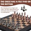 15-Inch Large Metal Chess Set for Adults and Kids with Metal Chess Pieces  Foldable Wooden Board with Storage, Portable Classic Game Set for Travel & Home, Elegant Gift for Chess Enthusiasts view 4