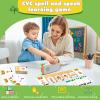 Alphabet Talking Flash Cards & Math Games for Kids 2-8, Speech Therapy Toys, ABC Learning Toys, 56 Math Flashcards & 106 CVC Word Games, Preschool Kindergarten Gifts for Boys & Girls view 3