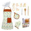 SOUQDWL Kids Chef Set for Real Cooking - Kids Cooking Set | Complete Kids Cooking and Baking Set with Chef Costume, Includes Kids Apron, Chef Hat, Mitt & Cooking Utensils(13 Piece Set) view 1