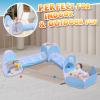 Action Air Kids Play Tent Set with Tunnel and Ball Pit, 5-in-1 Pop Up Playhouse for Toddlers 1-3, Blue view 3