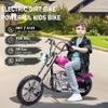 NEECHIPRO 36V 7.5AH Electric Motorcycle for Kids, 350W Strong Motor 14MPH Fast Speed Electric Retro Off-Road Motorcycle, Leather Seat Dirt Bike, LED Lights, Air-Filled Tires, Silver Pink view 2