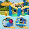 Bounce House Water Slide, 10 in 1 Inflatable Water Slide for Kids, Water Park with Blower, Water Gun, Jumping, Circle,Climbing Wall, Basketball Hoop, Blow Up Water Slides Backyard Outdoor Indoor view 4