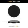 30PCS 60mm/2.36inch Textured Plastic Black Round Miniature Bases, Model Base for Gaming Miniatures or Wargames Table Top Games view 2