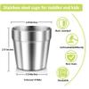 HaWare 28-Piece Kids Dinnerware Set, Stainless Steel Tableware Set Including Kids Bowls, Cups, Plates, Spoons, and Forks, Food-grade Toddler Utensils set for Self Feeding, Durable and Dishwasher Safe view 4