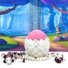 3D Printed Dragon with Dragon Egg, 12 Inches White and Pink Mushroom Fidget Dragon Toy, Fidget ADHD Autism Toy, Executive Desk Toy D077-WPE view 2