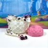 3D Printed Dragon with Dragon Egg, 12 Inches White and Pink Mushroom Fidget Dragon Toy, Fidget ADHD Autism Toy, Executive Desk Toy D077-WPE view 4