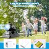 SHCKE Automatic Bubble Machine 10 Holes Bubble Blower,45 Adjustable,Dual Power USB-C or 4 AA Batteries,Top-Fill Portable Bubble Maker for Outdoor Birthday Party Pool Wedding Camping view 2