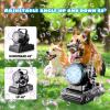 SHCKE Automatic Bubble Machine 10 Holes Bubble Blower,45 Adjustable,Dual Power USB-C or 4 AA Batteries,Top-Fill Portable Bubble Maker for Outdoor Birthday Party Pool Wedding Camping view 3