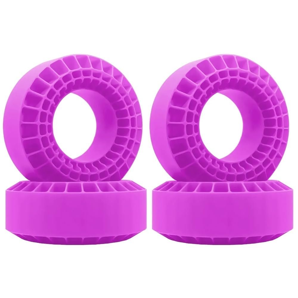 DUHWQ 1.9 Foam Inserts Compatible with Rubber Tires Compatible with 1/10 Crawler Wheel Accessories(4PCS Purple)