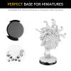 100PCS 25mm 28.5mm 32mm 40mm Mix Black Round Miniature Bases, Model Base for Gaming Miniatures or Wargames Table Top Games view 3