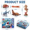 12Pack Ocean Animal Toy for Kid with Sound Book(On/Off), Gift Box, Realistic Sea Creature Figure, Educational Plastic Under the Sea life for Toddler, Birthday Party Favor, Water Table Toy for Boy Girl view 2
