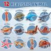 12Pack Ocean Animal Toy for Kid with Sound Book(On/Off), Gift Box, Realistic Sea Creature Figure, Educational Plastic Under the Sea life for Toddler, Birthday Party Favor, Water Table Toy for Boy Girl view 4