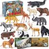 13 Pack Wild Animal Toys with Educational Booklet and Gift Box, Realistic Safari Animals Figures for Kids, Plastic Zoo Animals Figurines for Toddler Ages 1-3, Jungle Birthday Party Favor for Boy Girl view 1