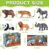 13 Pack Wild Animal Toys with Educational Booklet and Gift Box, Realistic Safari Animals Figures for Kids, Plastic Zoo Animals Figurines for Toddler Ages 1-3, Jungle Birthday Party Favor for Boy Girl view 4