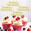 12Pcs Happy Anniversary Cupcake Toppers,Glitter Gold Wedding Anniversary Cupcake Toppers,for Party Celebration Wedding Anniversary view 3