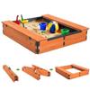 Agitree Outdoor Wooden Sandbox, Portable Sandbox, Folding Sand Table - No Assembly Required, Unbox and Use, Includes Scratch-Resistant Base Liner, Children's Outdoor Toy, Suitable for Backyard Gardens view 1