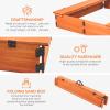 Agitree Outdoor Wooden Sandbox, Portable Sandbox, Folding Sand Table - No Assembly Required, Unbox and Use, Includes Scratch-Resistant Base Liner, Children's Outdoor Toy, Suitable for Backyard Gardens view 3