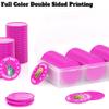 200-1000 Custom Poker Chips, Custom Drink Tokens Personalized Own Logo, Image and Text, Double Sided Full Color Printing Custom Drink Chips for Bar, Business Cards and Promotions (Rose Red) view 4