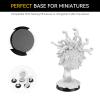 100PCS 40mm/1.57inch Textured Plastic Black Round Miniature Bases, Model Base for Gaming Miniatures or Wargames Table Top Games view 3