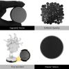 100PCS 40mm/1.57inch Textured Plastic Black Round Miniature Bases, Model Base for Gaming Miniatures or Wargames Table Top Games view 4