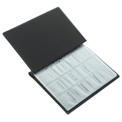 TEHAUX 10sheets Coin Collection Album Multiple Pockets for Stamps and Coins Pu Leather Holder Capacity for Organizers and Collectors Blue Commemorative Storage