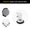 60PCS 50mm/1.97inch Textured Plastic Black Round Miniature Bases, Model Base for Gaming Miniatures or Wargames Table Top Games view 3