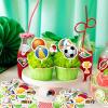 300Pcs Sports Foam Stickers, Self-Adhesive Sport Balls Stickers Basketball Football Baseball Soccer Decals Sticker Decorations for Home Office School Classroom DIY Art Craft Party Supplies view 2