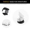 100PCS 25mm/0.98inch Textured Plastic Black Round Miniature Bases, Model Base for Gaming Miniatures or Wargames Table Top Games view 3