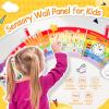 JAYOBGO Montessori Sensory Wall Busy Board - Sensory Wall Panel for Kids, Toddler Felt Activity Book Board Toys for 3-6, Activity Cube, Daycare Educational Learning Toys view 2