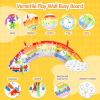 JAYOBGO Montessori Sensory Wall Busy Board - Sensory Wall Panel for Kids, Toddler Felt Activity Book Board Toys for 3-6, Activity Cube, Daycare Educational Learning Toys view 3