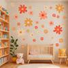 12 Pcs Large Flower Wall Decals Peel and Stick, Floral Stickers for Toddler Girls Room, Bedroom, Nursery, Baby Living Room, Home Daisy Dcor view 3