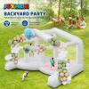 (2025 New) JOYMOR Giant Bounce House (13x10x8FT) w/Balloons for Outdoor Party, White Bounce House with Ball Pit for Kids, Including Blower, Portable Bag, 30s Set-up (Wedding) view 2