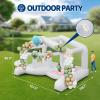 (2025 New) JOYMOR Giant Bounce House (13x10x8FT) w/Balloons for Outdoor Party, White Bounce House with Ball Pit for Kids, Including Blower, Portable Bag, 30s Set-up (Wedding) view 4