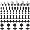 100PCS Mix Black Miniature Bases with 7 Different Sizes, Model Base Wargame Accessories for Gaming Miniatures or Wargames Table Top Games view 1