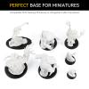 100PCS Mix Black Miniature Bases with 7 Different Sizes, Model Base Wargame Accessories for Gaming Miniatures or Wargames Table Top Games view 3