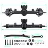 1/24th Aluminum Front Rear Axles Set with Steering Links Upgrade for AXIAL SCX24 Gladiator Deadbolt Bronco JLU C10 RC Crawler Car (Front&Rear Axles) view 3