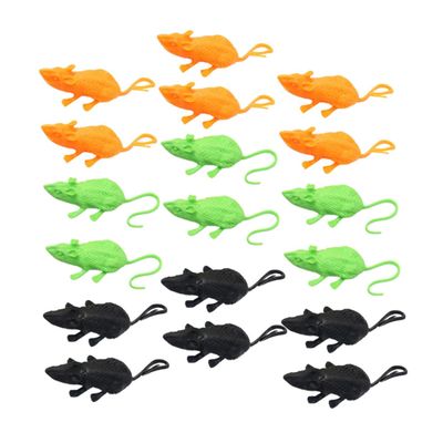 18pcs Simulation Mouse Halloween Decorations Inflatables Halloween Gnome Rats Halloween Decorations Mini Halloween Figurines Prefilled Witch Cauldrons Prank Mouse Soft Rubber
