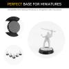 100PCS 28.5mm/1.12inch Textured Plastic Black Round Miniature Bases, Model Base for Gaming Miniatures or Wargames Table Top Games view 3