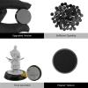 100PCS 28.5mm/1.12inch Textured Plastic Black Round Miniature Bases, Model Base for Gaming Miniatures or Wargames Table Top Games view 4