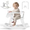 labebe - Wooden Rocking Horse, Baby Wooden Ride On Toys for 12M+, White Rocker Toy with Removable Fence, Toddler Riding Toy Indoor/Outdoor, Nursery Birthday Gift view 1