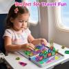 WMXDU Mini Magnetic Tiles, 40PCS Magnetic Building Blocks with Iron Box, Magnet Toys Travel Size On-The-Go Construction Set STEM Travel Toys for Boys and Girls Ages 3+ view 2